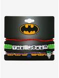 DC Comics The Joker Letter Bead Bracelet Set - BoxLunch Exclusive, , alternate