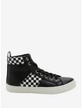 Black & White Checkered Hi-Top Sneakers, MULTI, alternate