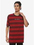 Go Away Black & Red Stripe T-Shirt, MULTI, alternate