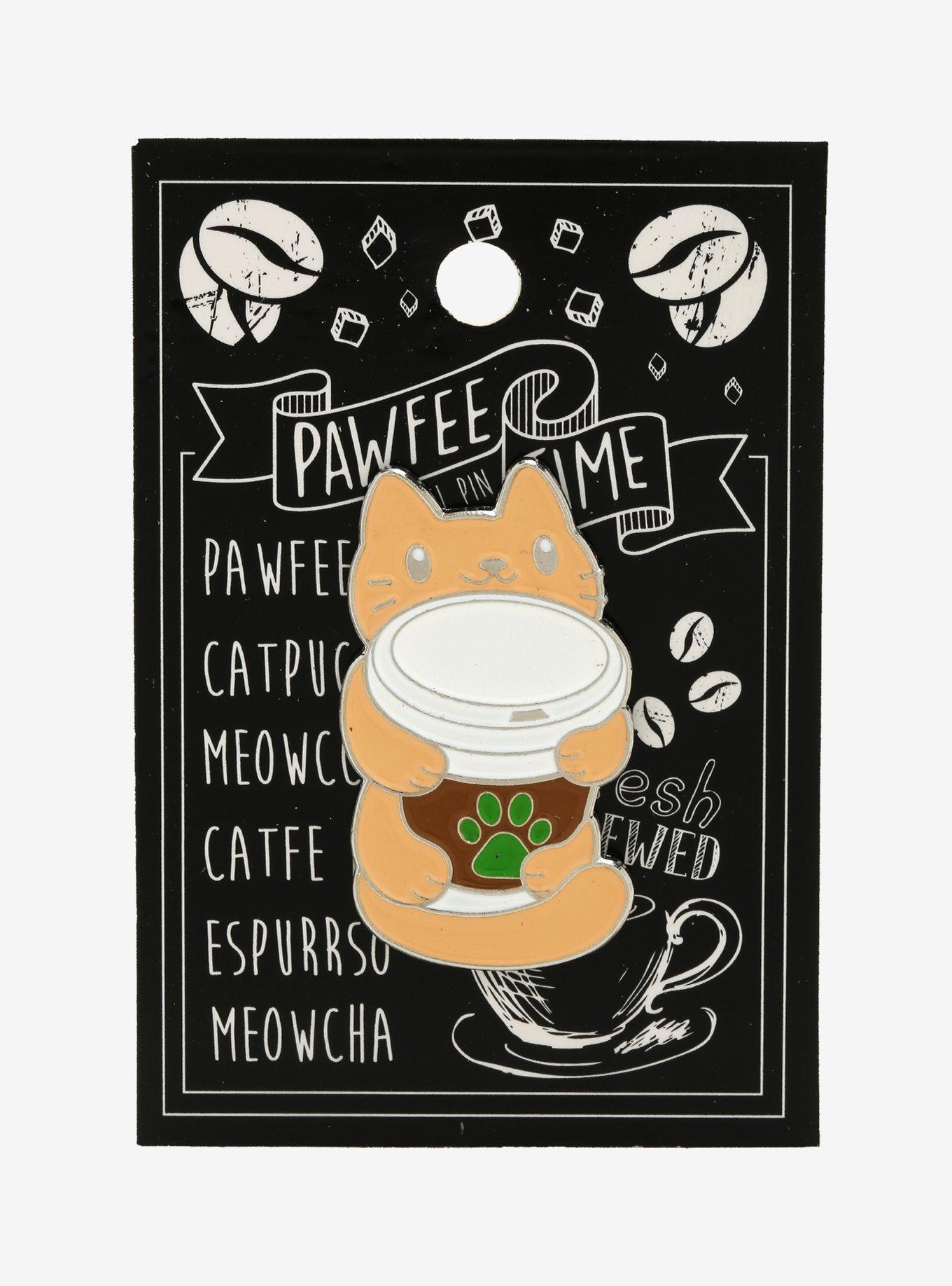 Coffee Cat Enamel Pin, , alternate