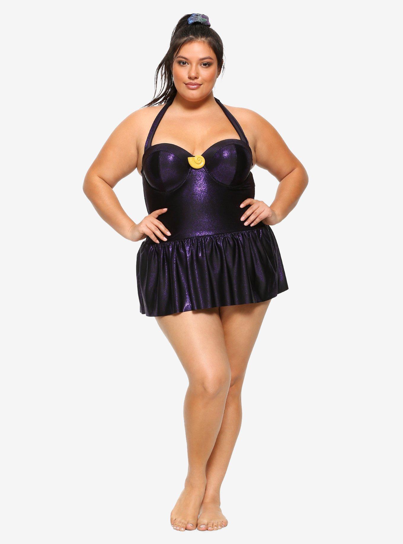 Disney The Little Mermaid Ursula Skirted Swimsuit Plus Size, MULTI, alternate