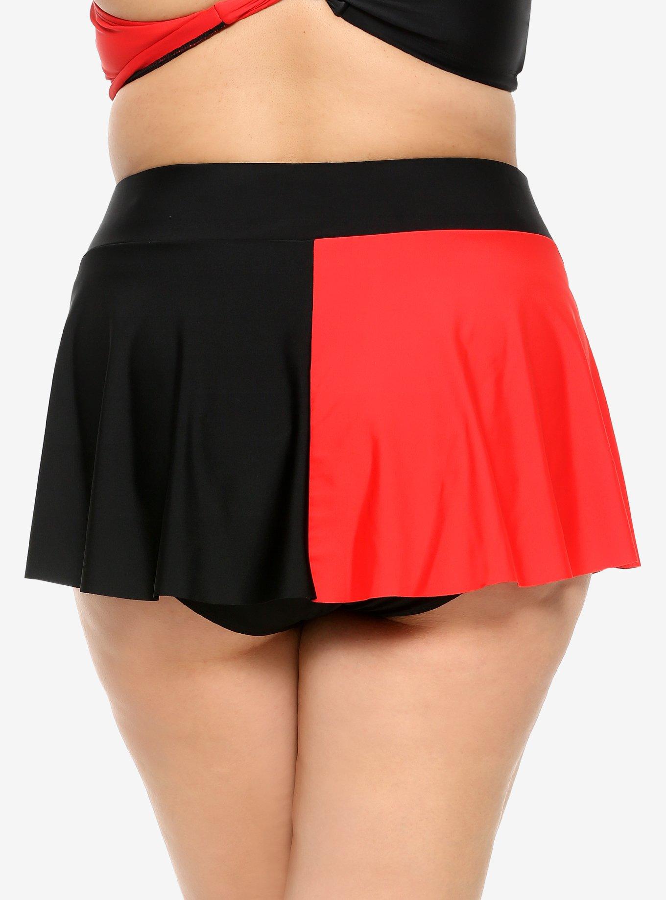 DC Comics Harley Quinn Skirted Swim Bottoms Plus Size, MULTI, alternate