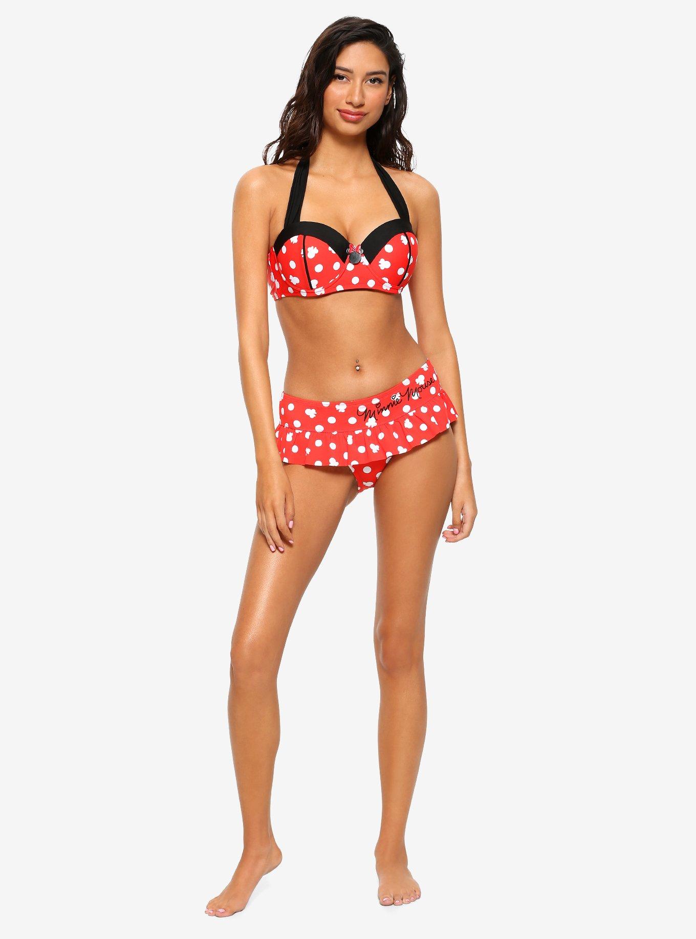 Disney Minnie Mouse Polka Dot Swim Top, MULTI, alternate