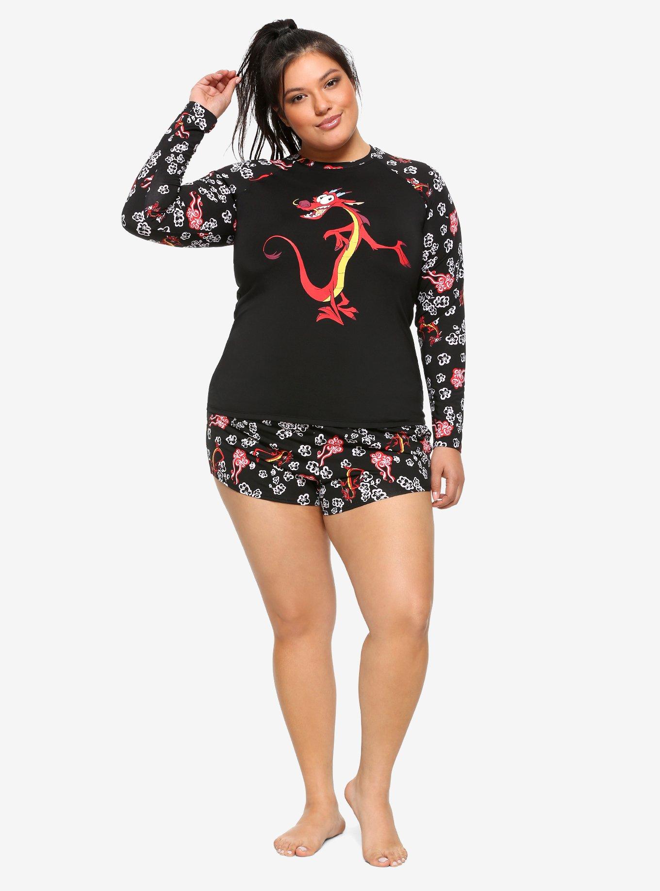 Disney Mulan Mushu Swim Shorts Plus Size, MULTI, alternate