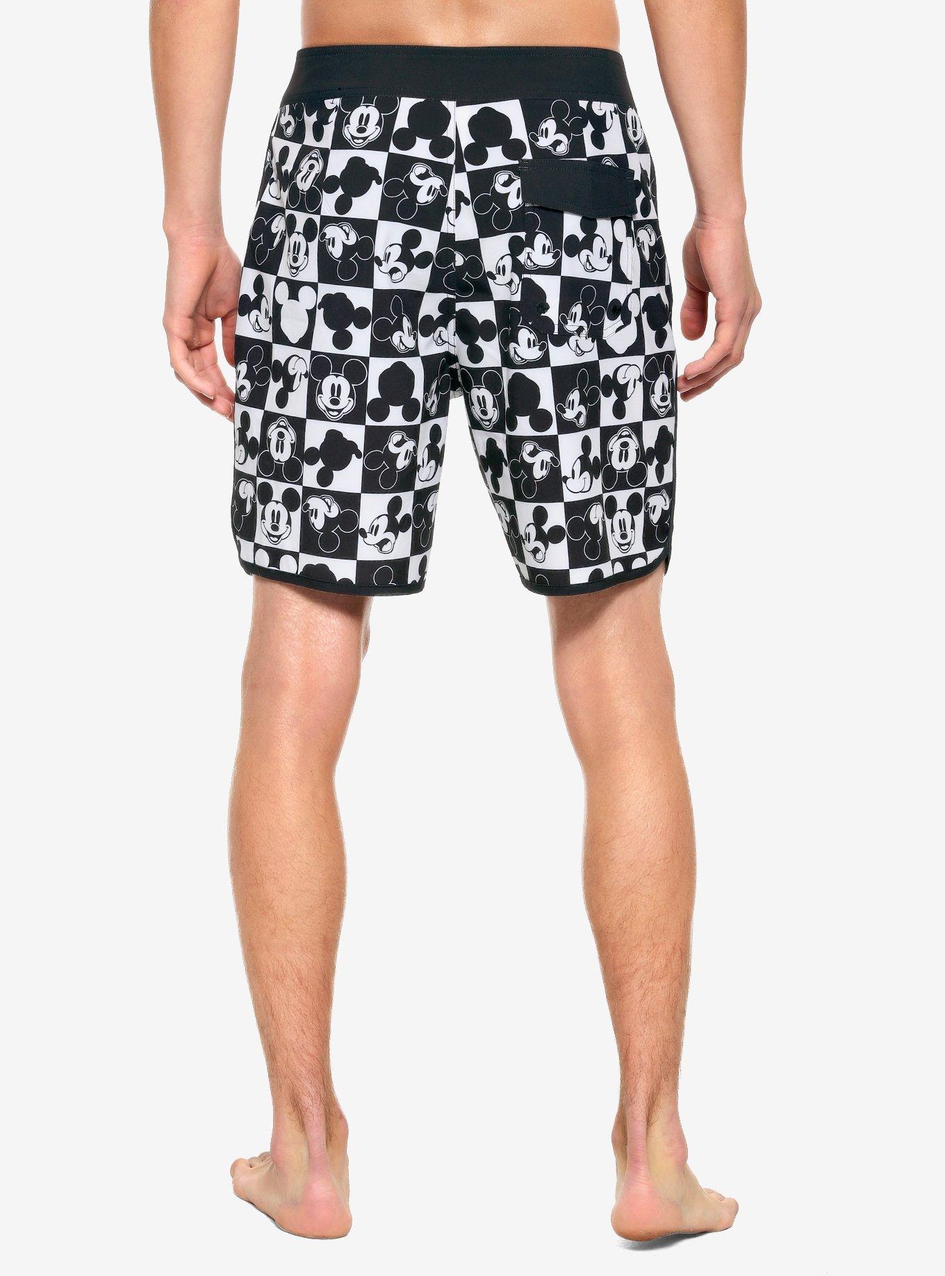 Disney Mickey Mouse Checkered Swim Trunks, MULTI, alternate