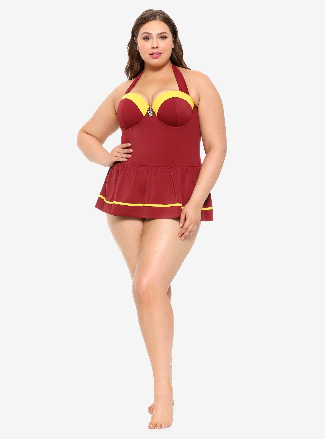 Harry Potter Gryffindor Swimsuit Plus Size, MULTI, alternate