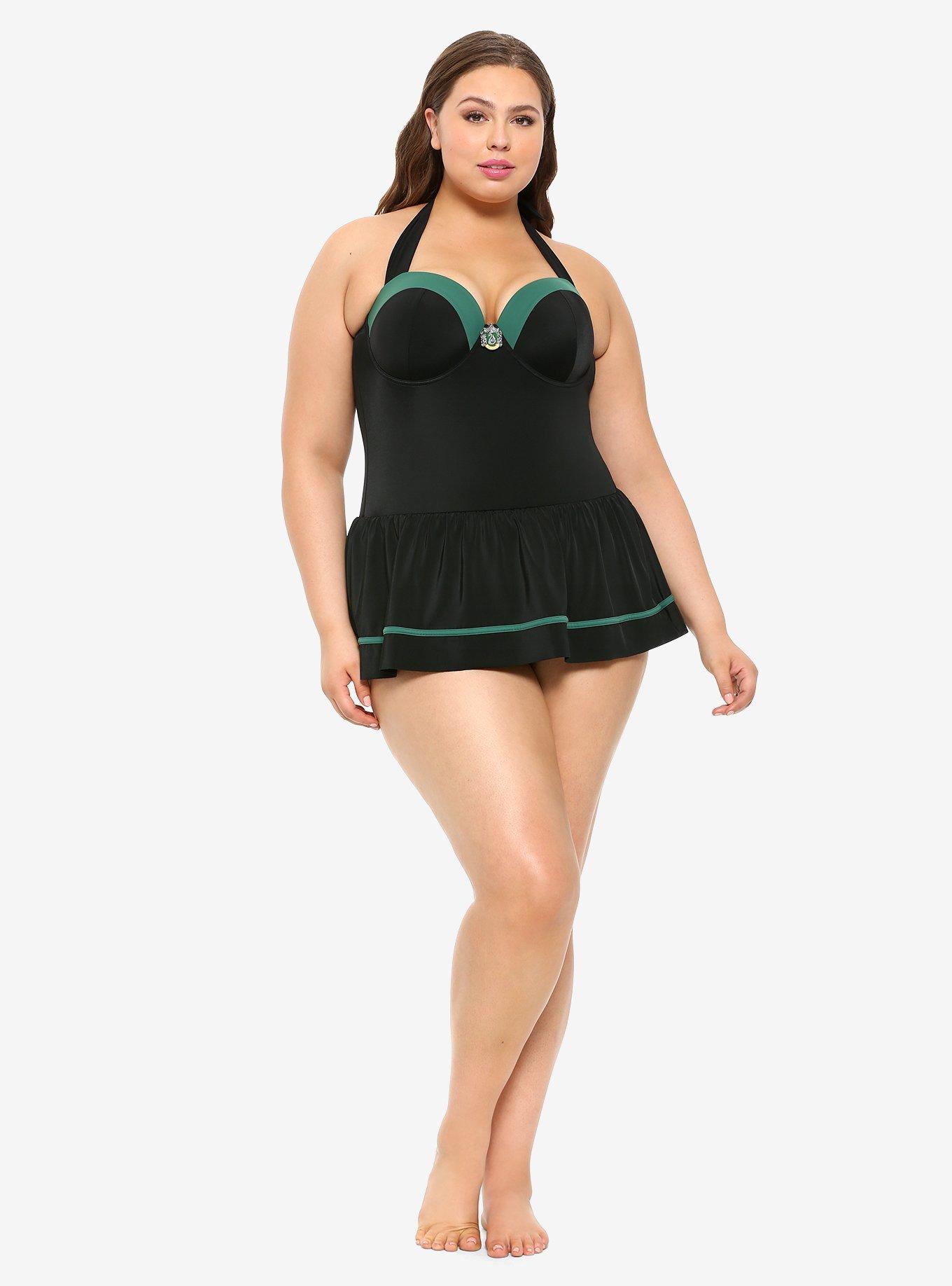 Harry Potter Slytherin Swimsuit Plus Size, MULTI, alternate