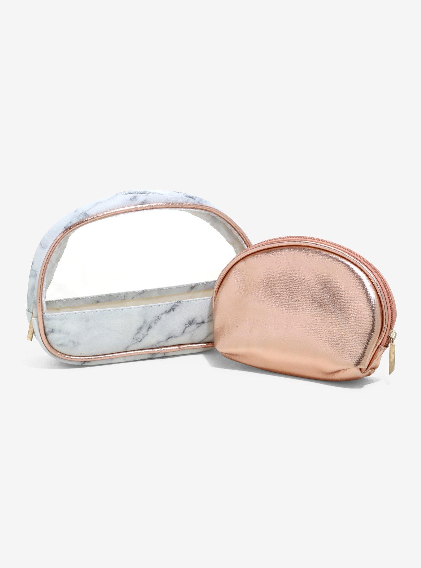 Cosmopolitan Rose Gold & Marble Makeup Bag Set, , alternate