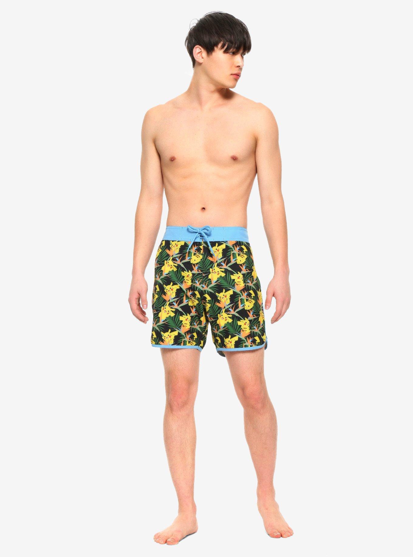 Pokemon Pikachu & Birds Of Paradise Swim Trunks, MULTI, alternate