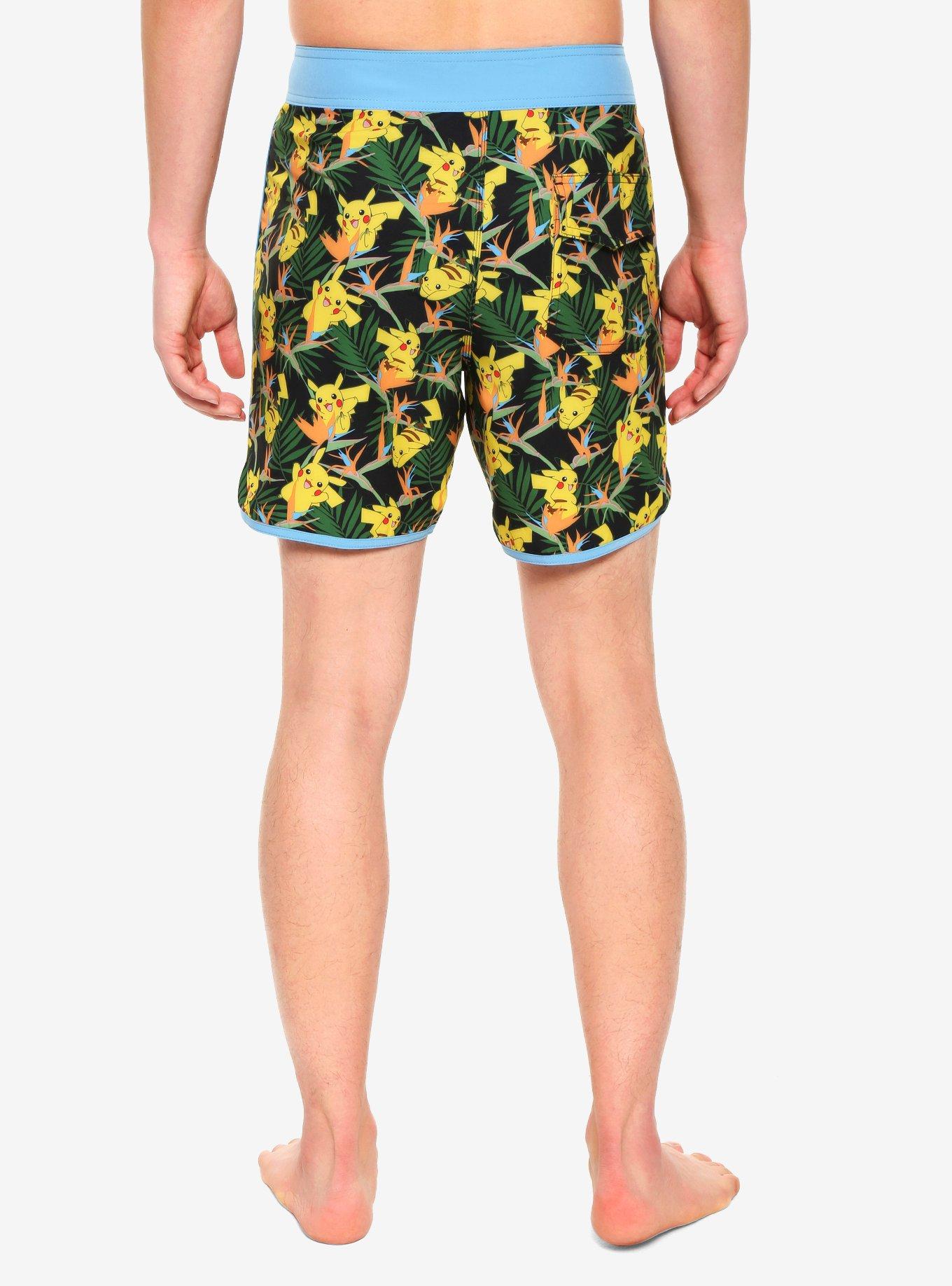 Pokemon Pikachu & Birds Of Paradise Swim Trunks, MULTI, alternate