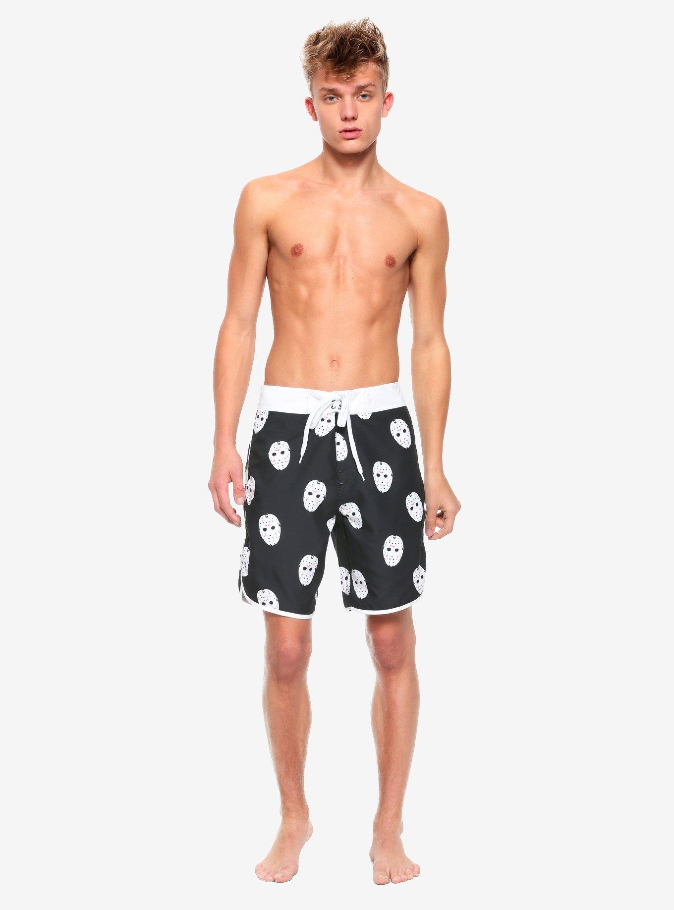 Friday The 13th Jason Mask Swim Trunks, MULTI, alternate