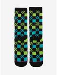 Rick And Morty Schwifty Checkered Crew Socks, , alternate