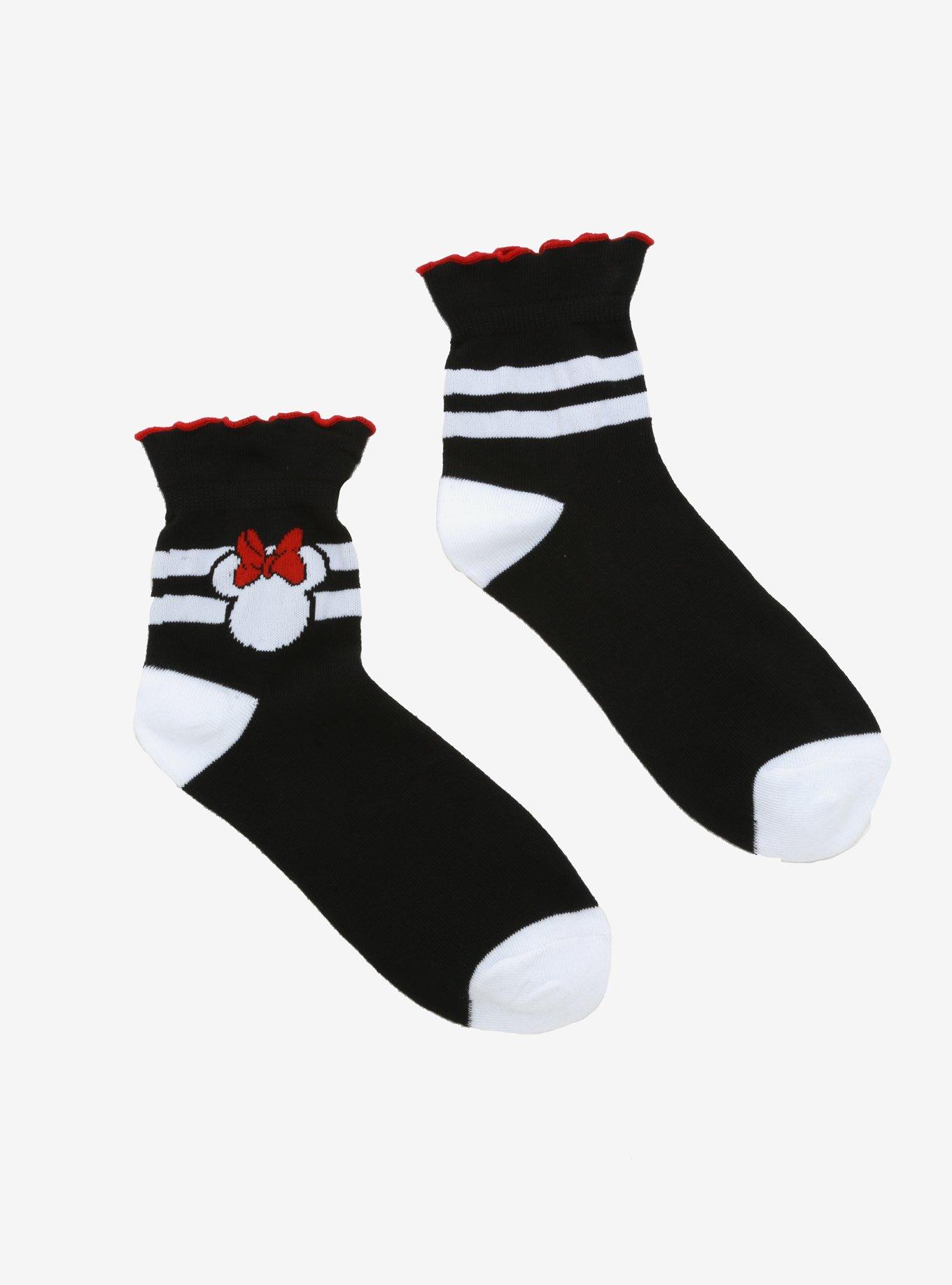 Disney Minnie Mouse Lettuce-Edge Ankle Socks, , alternate