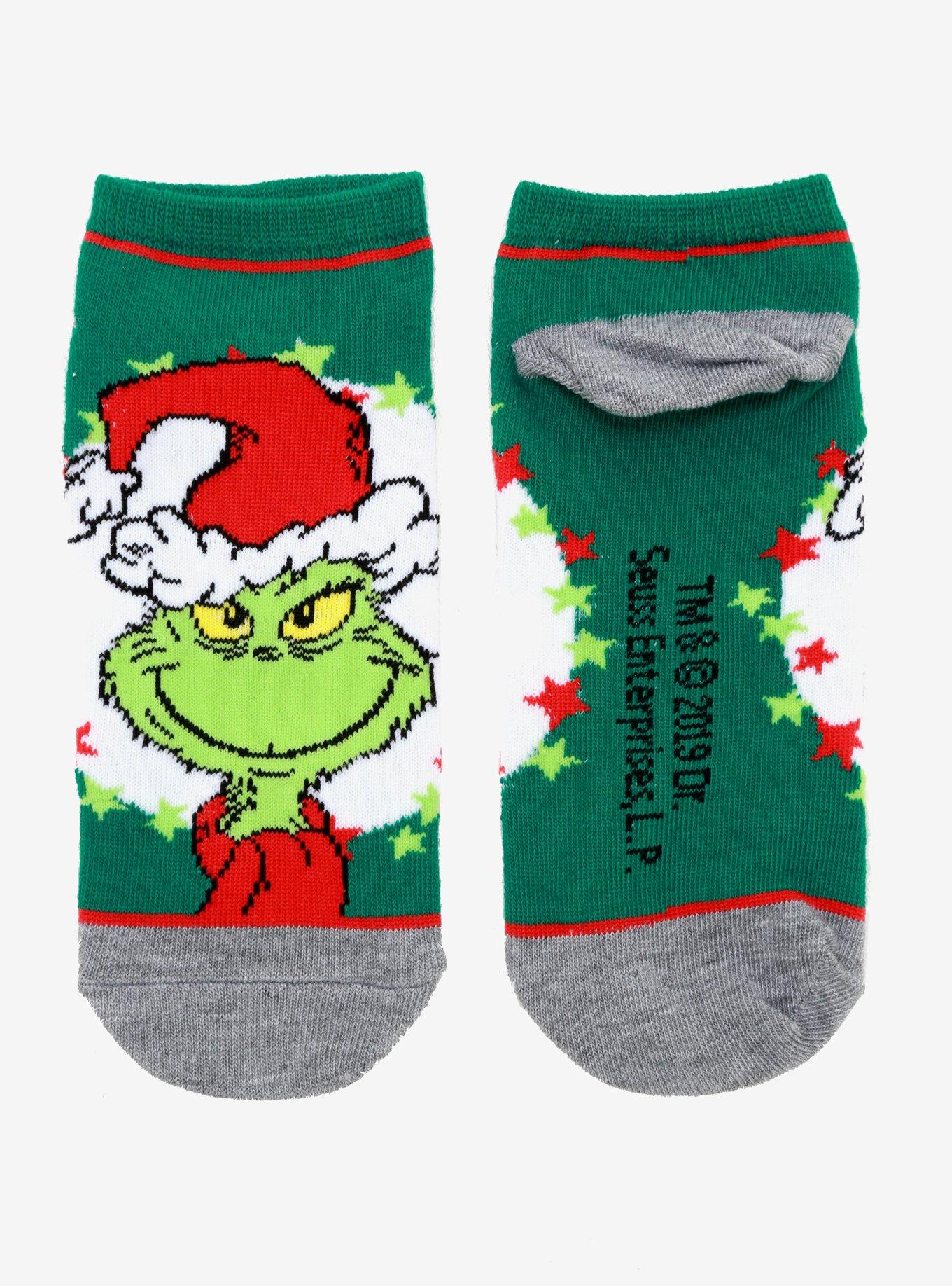 How The Grinch Stole Christmas! Grinch No-Show Socks, , alternate