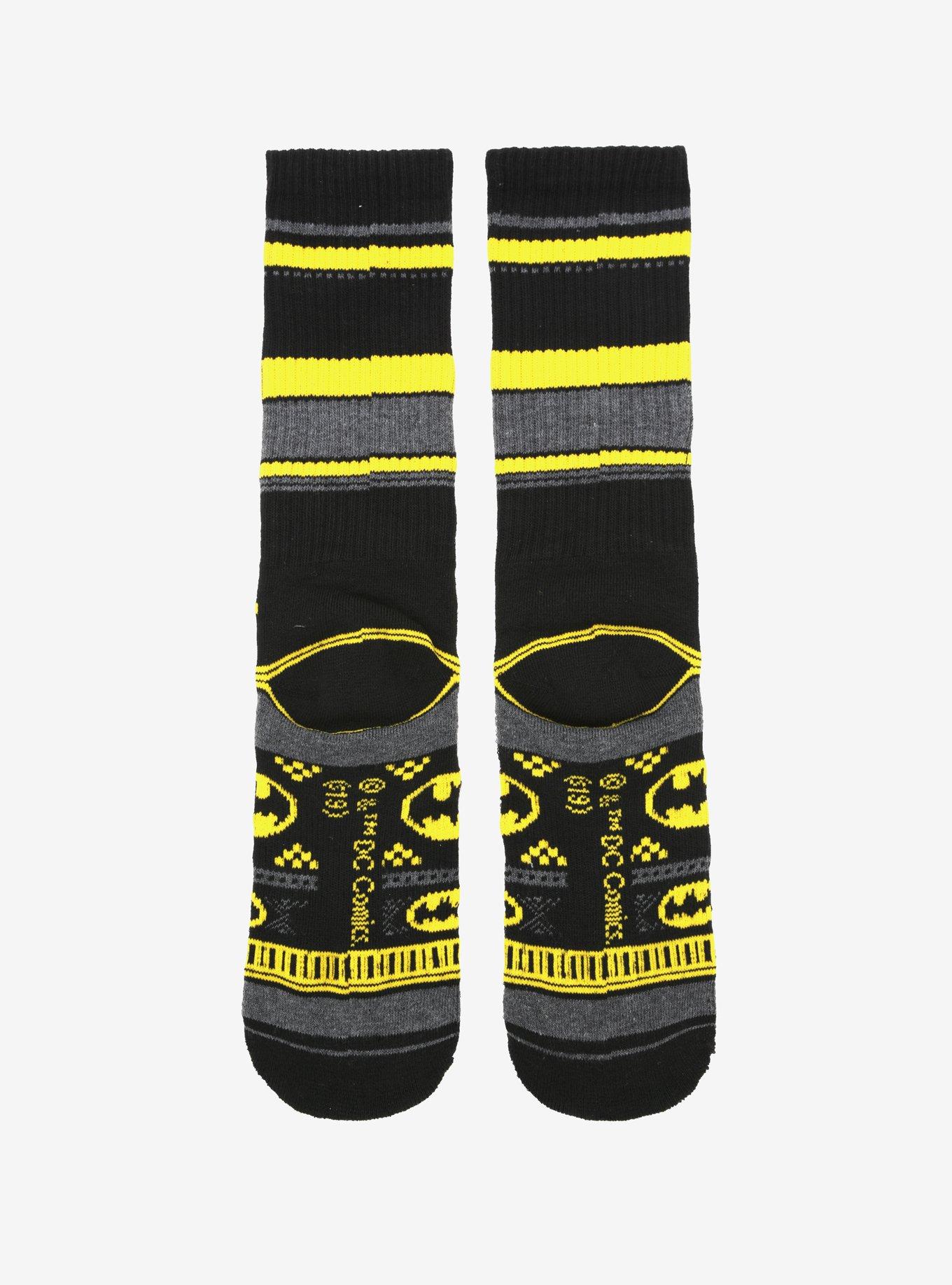 DC Comics Batman Fair Isle Crew Socks, , alternate