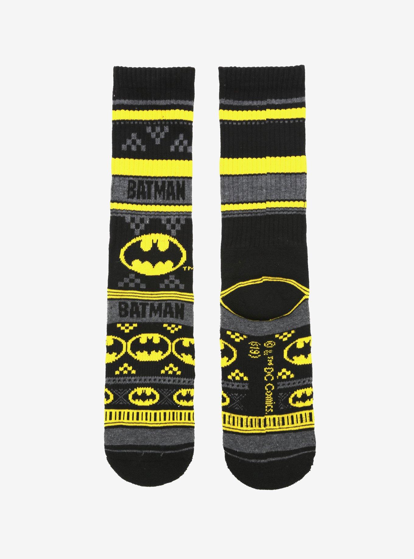 DC Comics Batman Fair Isle Crew Socks, , alternate