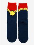 Marvel Captain Marvel Hero Suit Fuzzy Crew Socks - BoxLunch Exclusive, , alternate