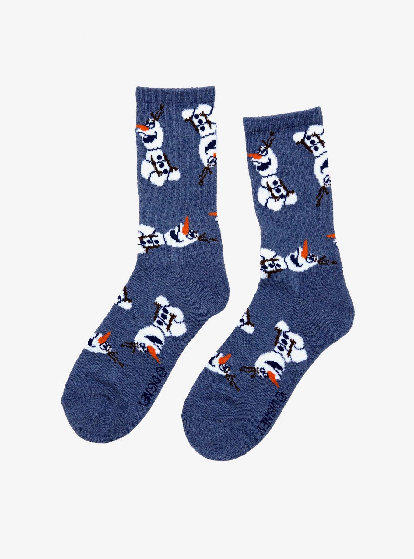 Disney Frozen Olaf Allover Print Crew Socks - BoxLunch Exclusive, , alternate