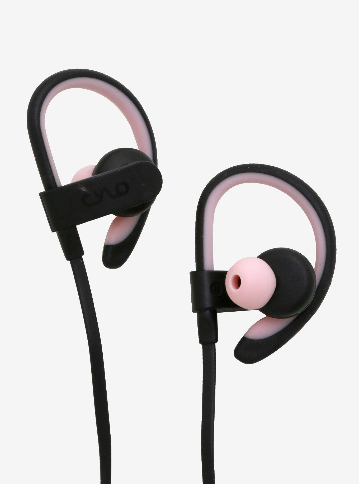 CYLO Black & Blush Active Fit Bluetooth Earbuds, , alternate