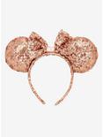 Disney Minnie Mouse Rose Gold Sequin Ear Headband, , alternate