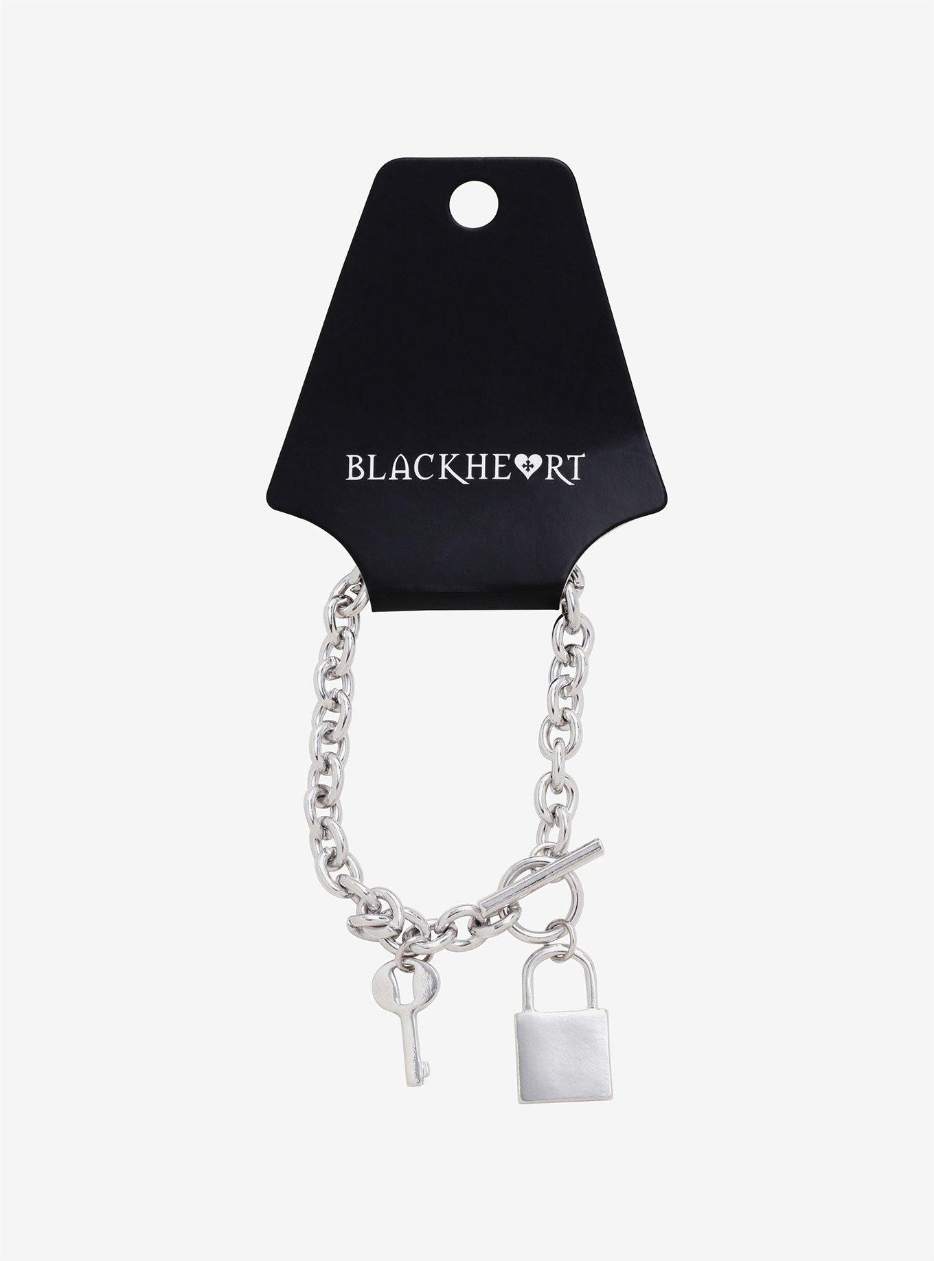 Blackheart Lock & Key Bracelet, , alternate