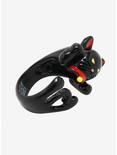Lucky Black Cat Wrap Ring, , alternate