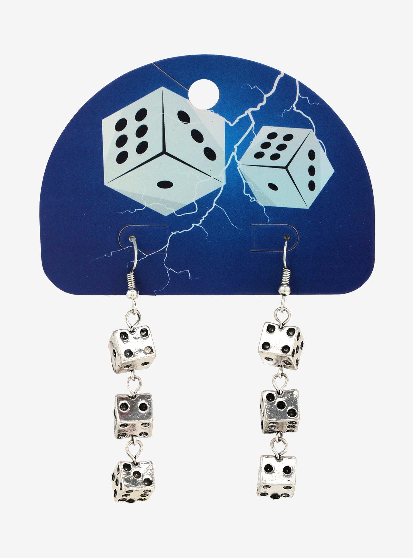 Dice Dangle Earrings, , alternate