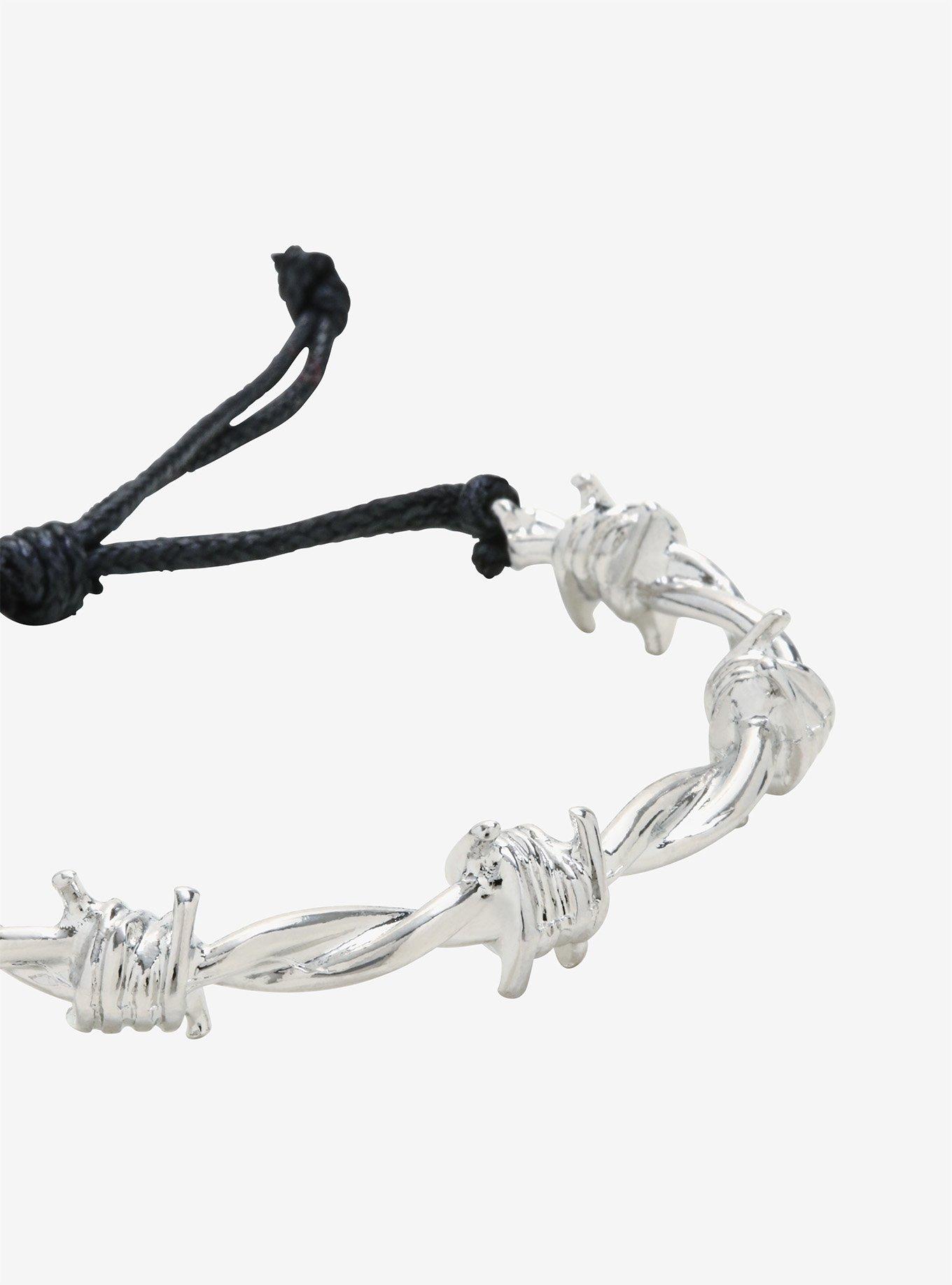 Barbed Wire Cord Bracelet, , alternate