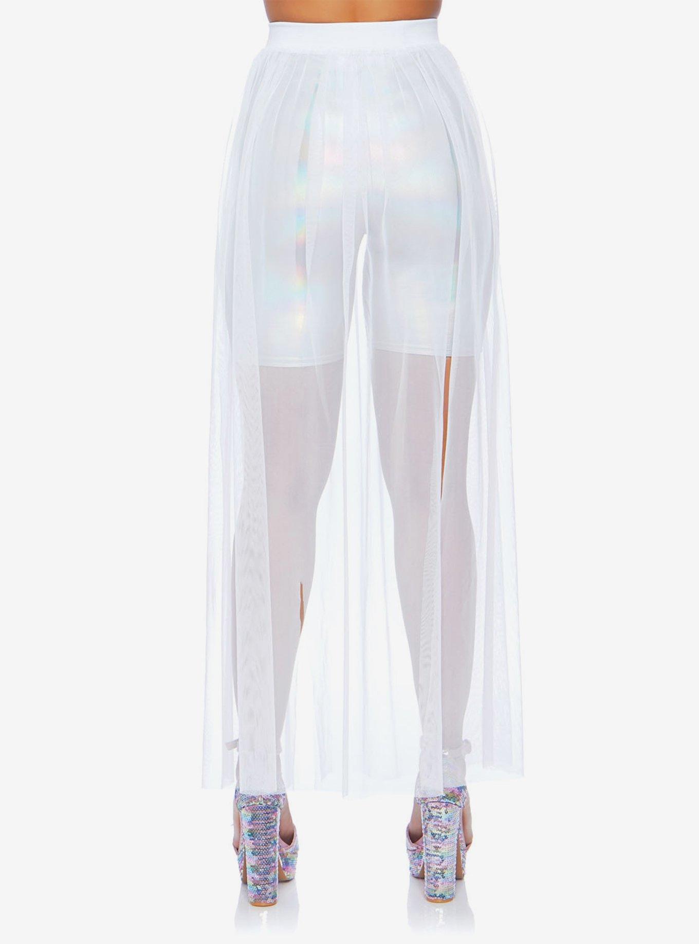 Multi Slit Sheer Skirt, , hi-res