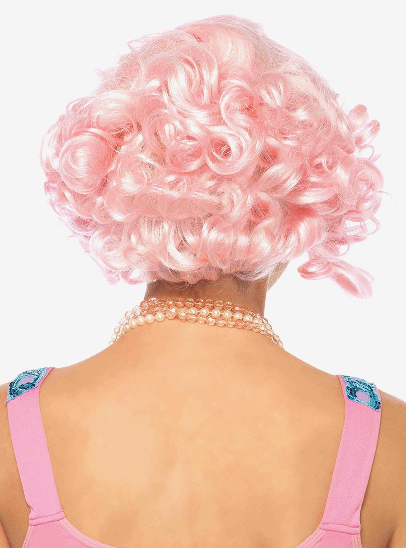 Pink Pastel Curly Bob Wig, , alternate