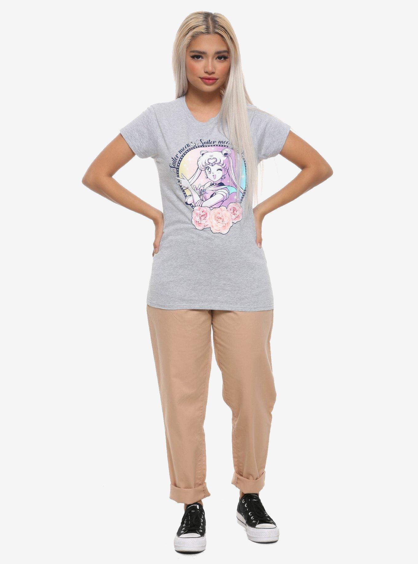 Sailor Moon Pastel Roses Girls T-Shirt, MULTI, alternate