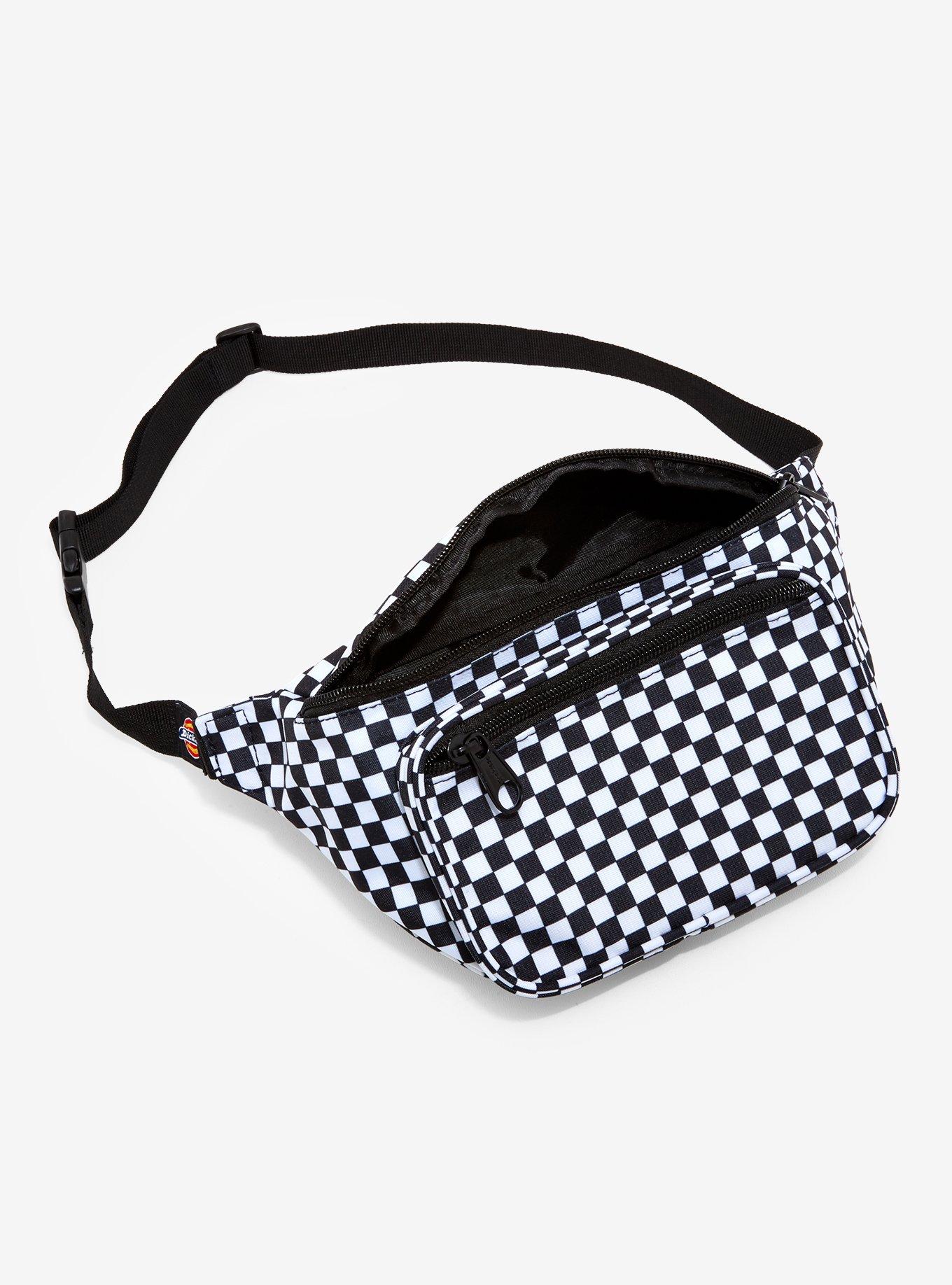 Dickies Black & White Checkered Fanny Pack, , alternate