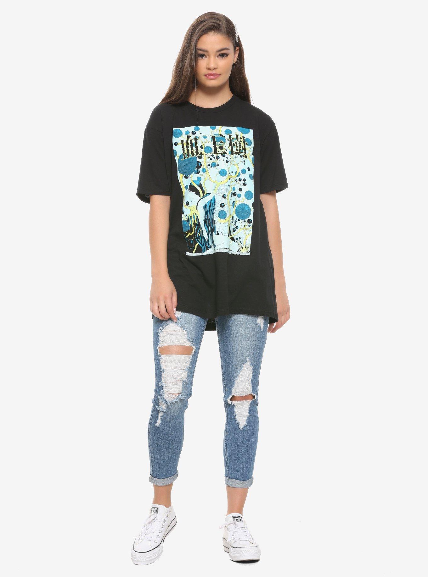 Junji Ito Blood-Bubble Bushes Girls T-Shirt, MULTI, alternate