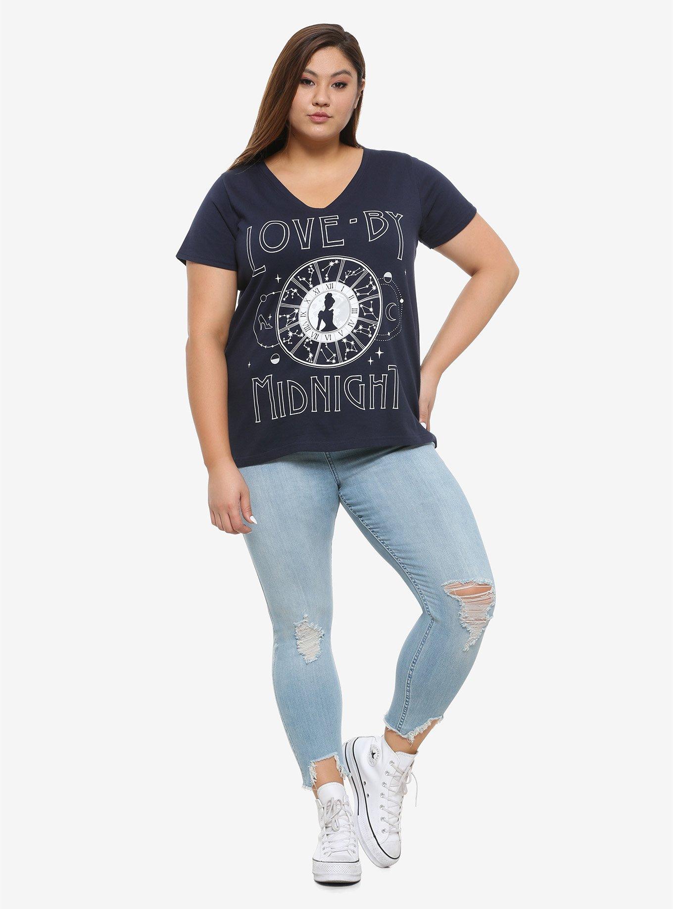 Disney Cinderella Love By Midnight Girls T-Shirt Plus Size, WHITE, alternate