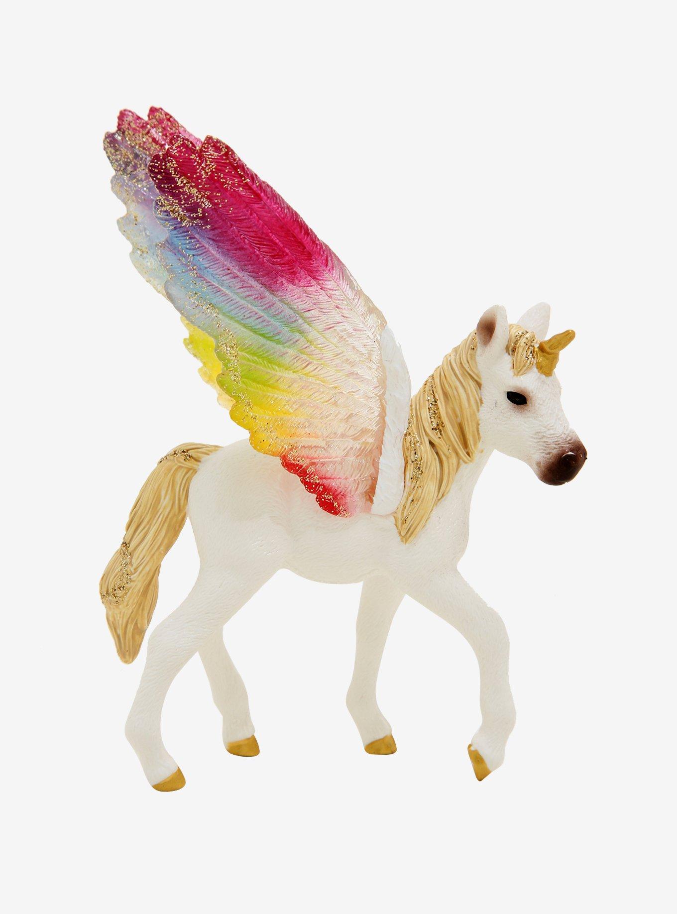 Winged Rainbow Unicorn Foal Figure, , alternate