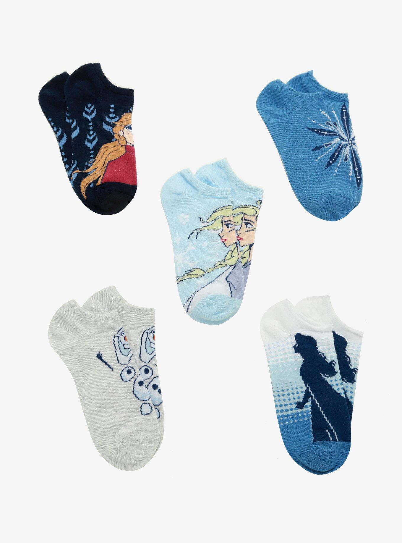 Disney Frozen 2 No-Show Socks 5 Pair, , alternate