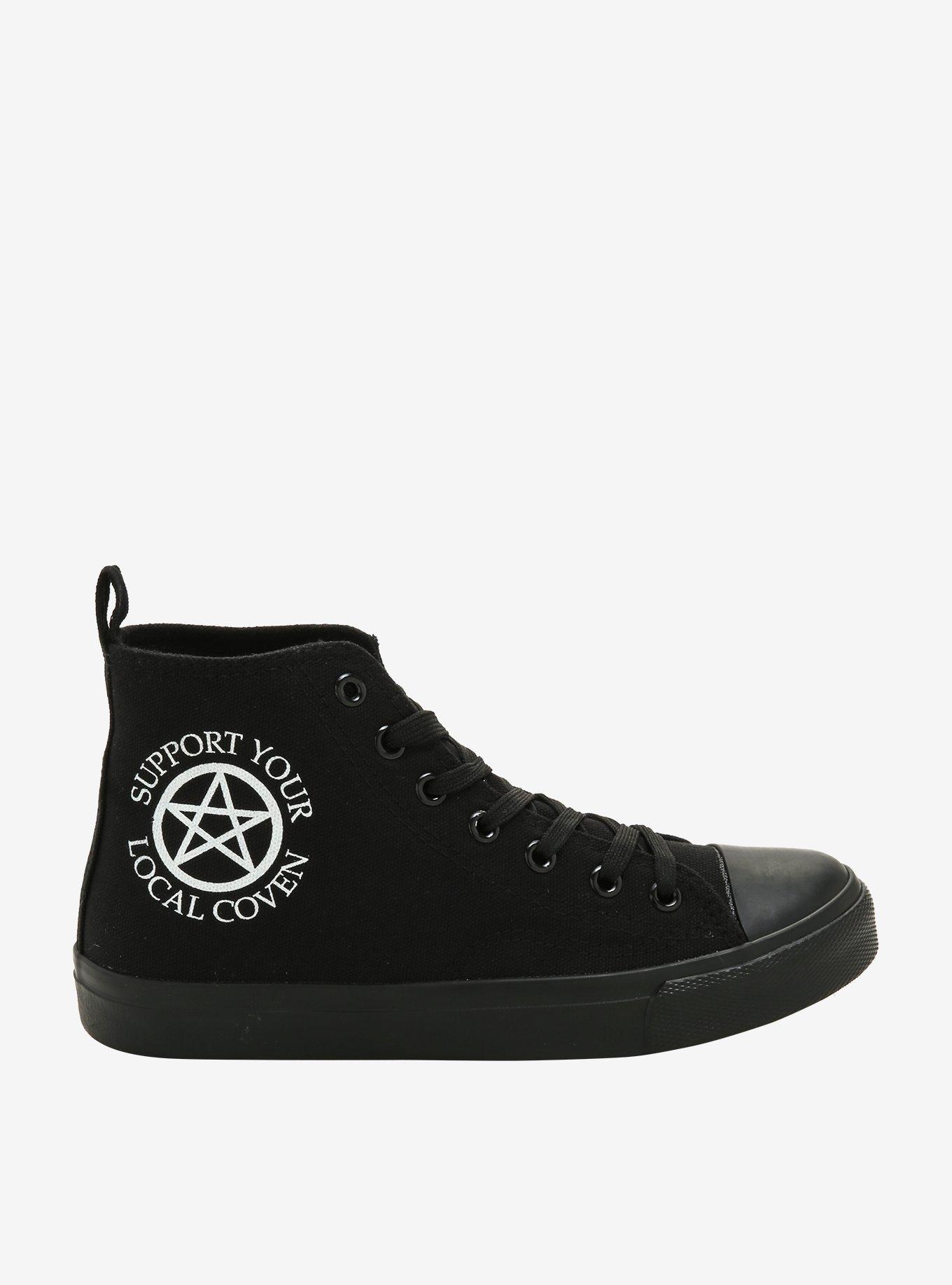 Support Your Local Coven Hi-Top Sneakers, WHITE, alternate