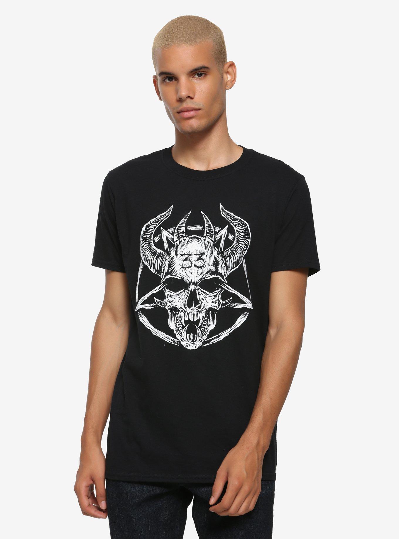 33 Skull T-Shirt By Vertebrae33, BLACK, alternate