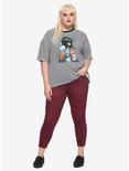 BT21 Halloween Stripe Girls Oversized Ringer T-Shirt Plus Size, , alternate