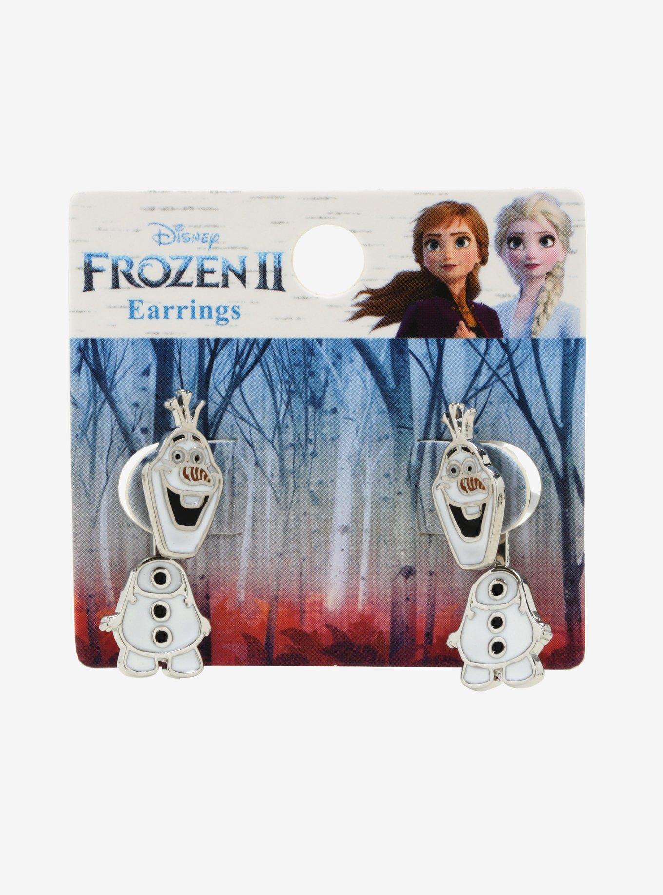 Her Universe Disney Frozen 2 Olaf Front/Back Earrings, , alternate