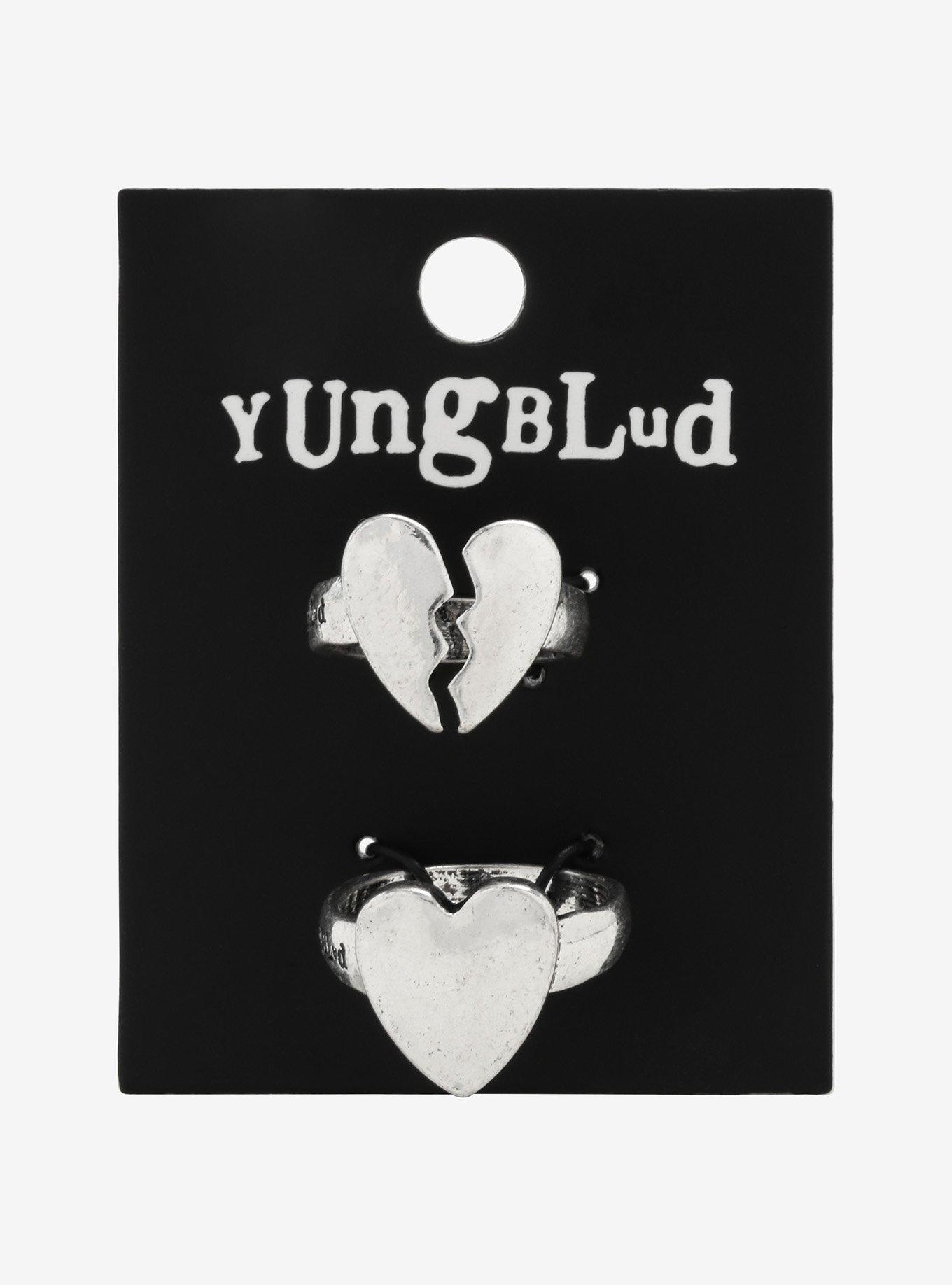 Yungblud Black Hearts Club Ring Set, , alternate
