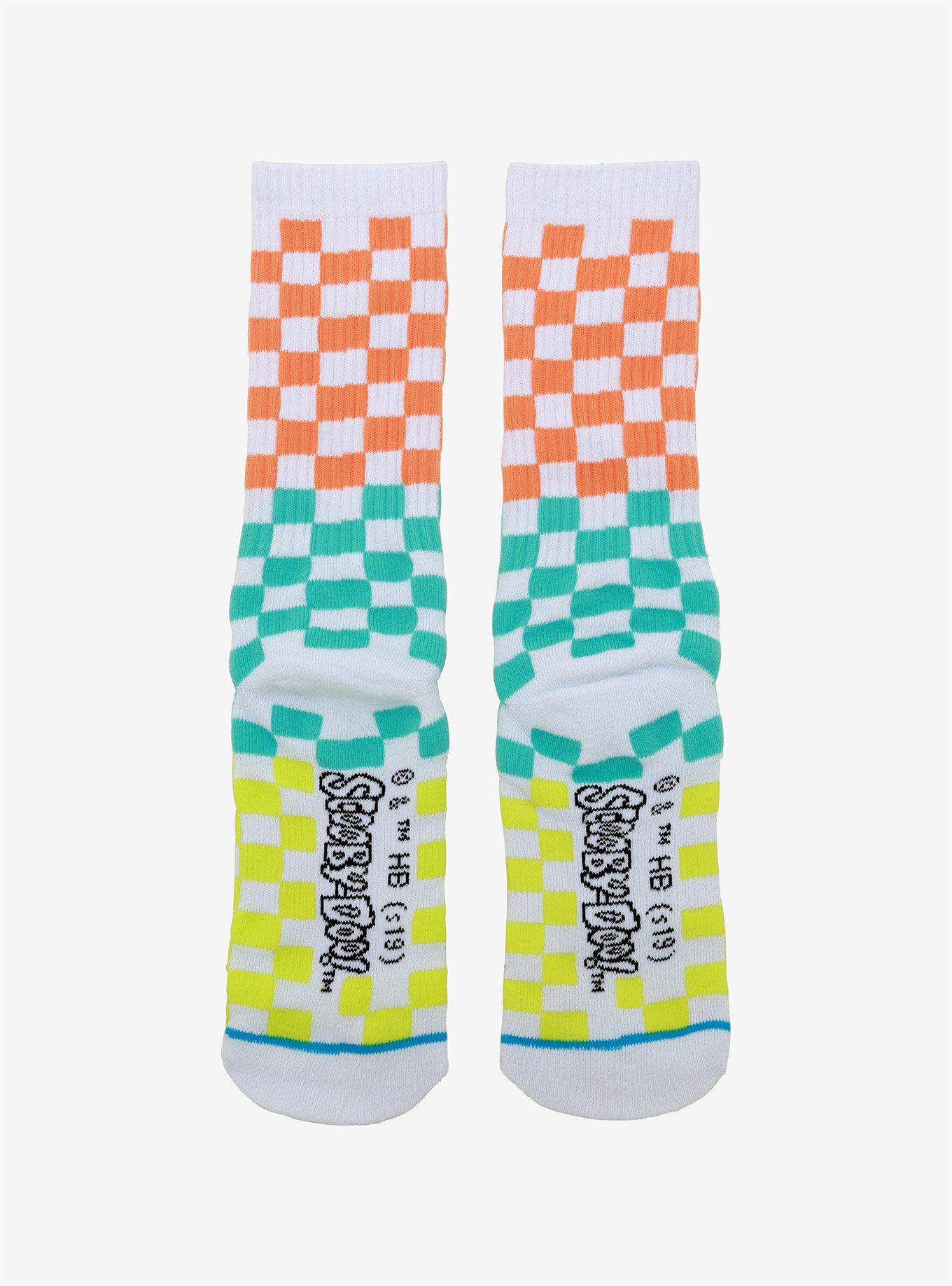 Scooby-Doo Mystery Machine Checkered Crew Socks, , alternate