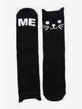 Black Cat 3D Ears Crew Socks, , alternate