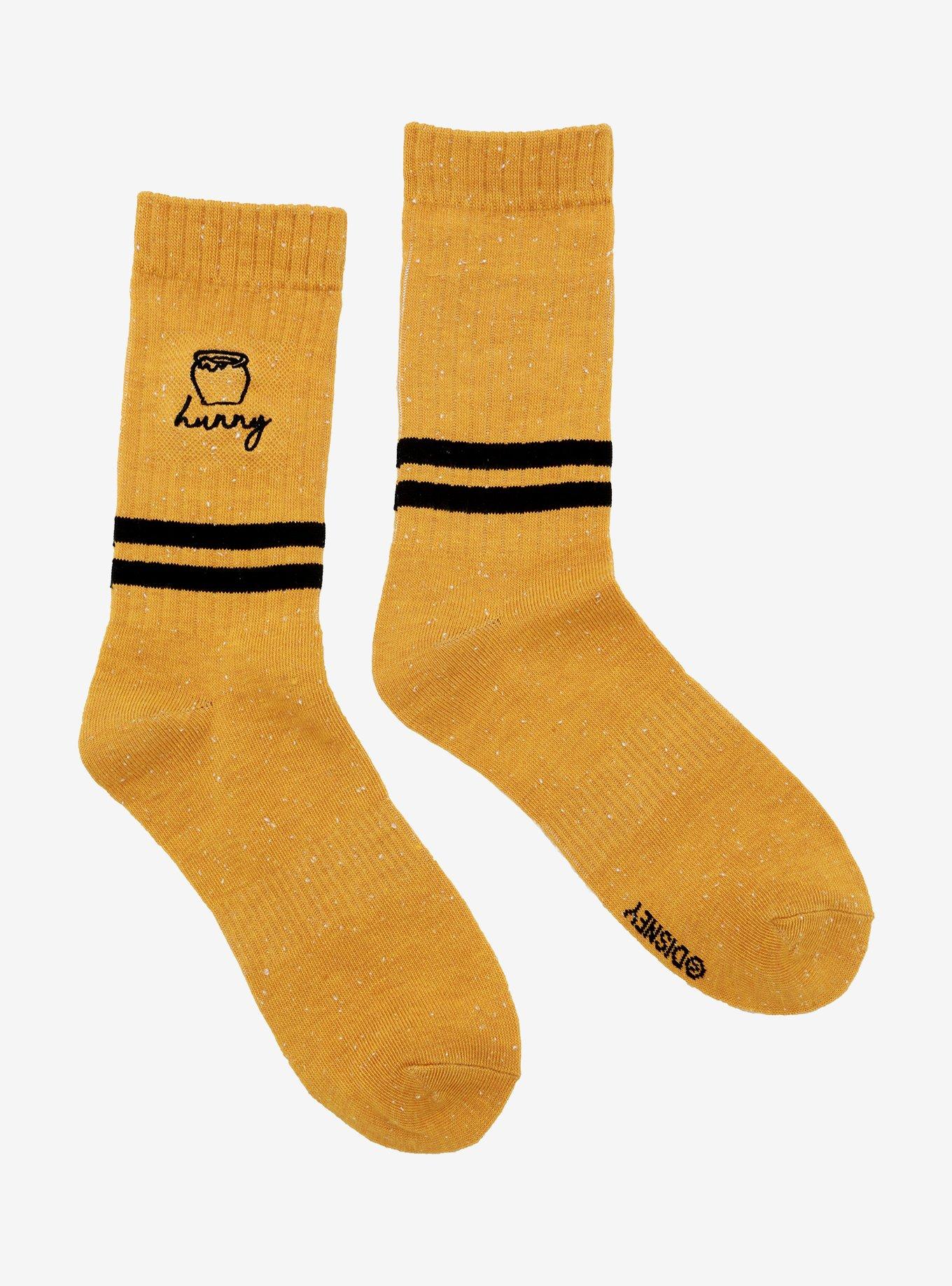 Disney Winnie The Pooh Hunny Speckled Crew Socks, , alternate