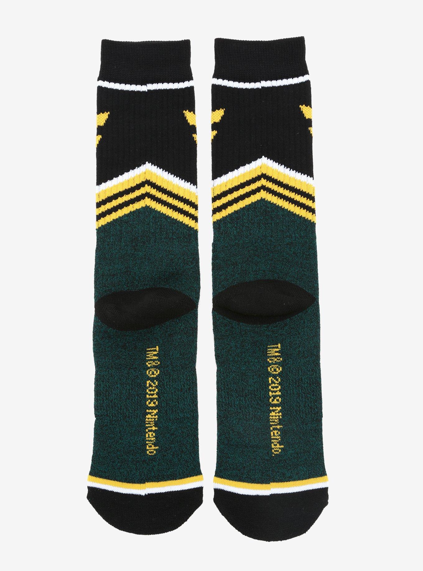 The Legend Of Zelda Triforce Color-Block Crew Socks, , alternate