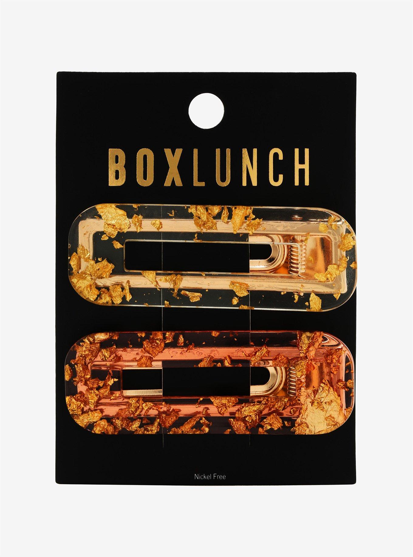 Gold Flecked Hair Clip Set - BoxLunch Exclusive, , alternate