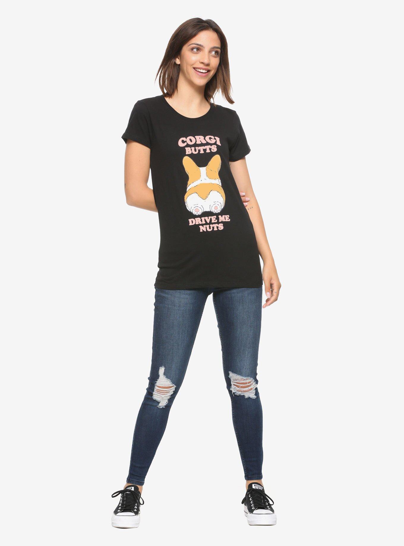 Corgi Butts Drive Me Nuts Girls T-Shirt, MULTI, alternate