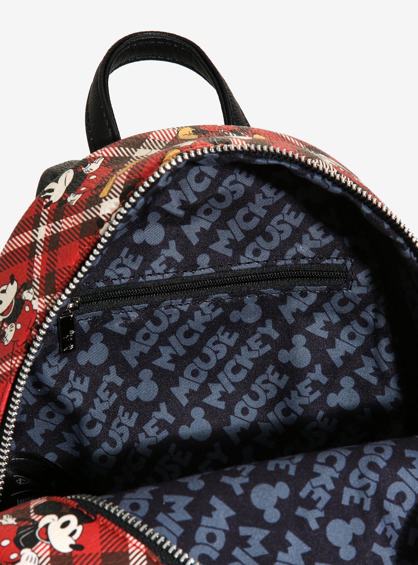 Loungefly Disney Mickey Mouse Plaid Mini Backpack, , alternate