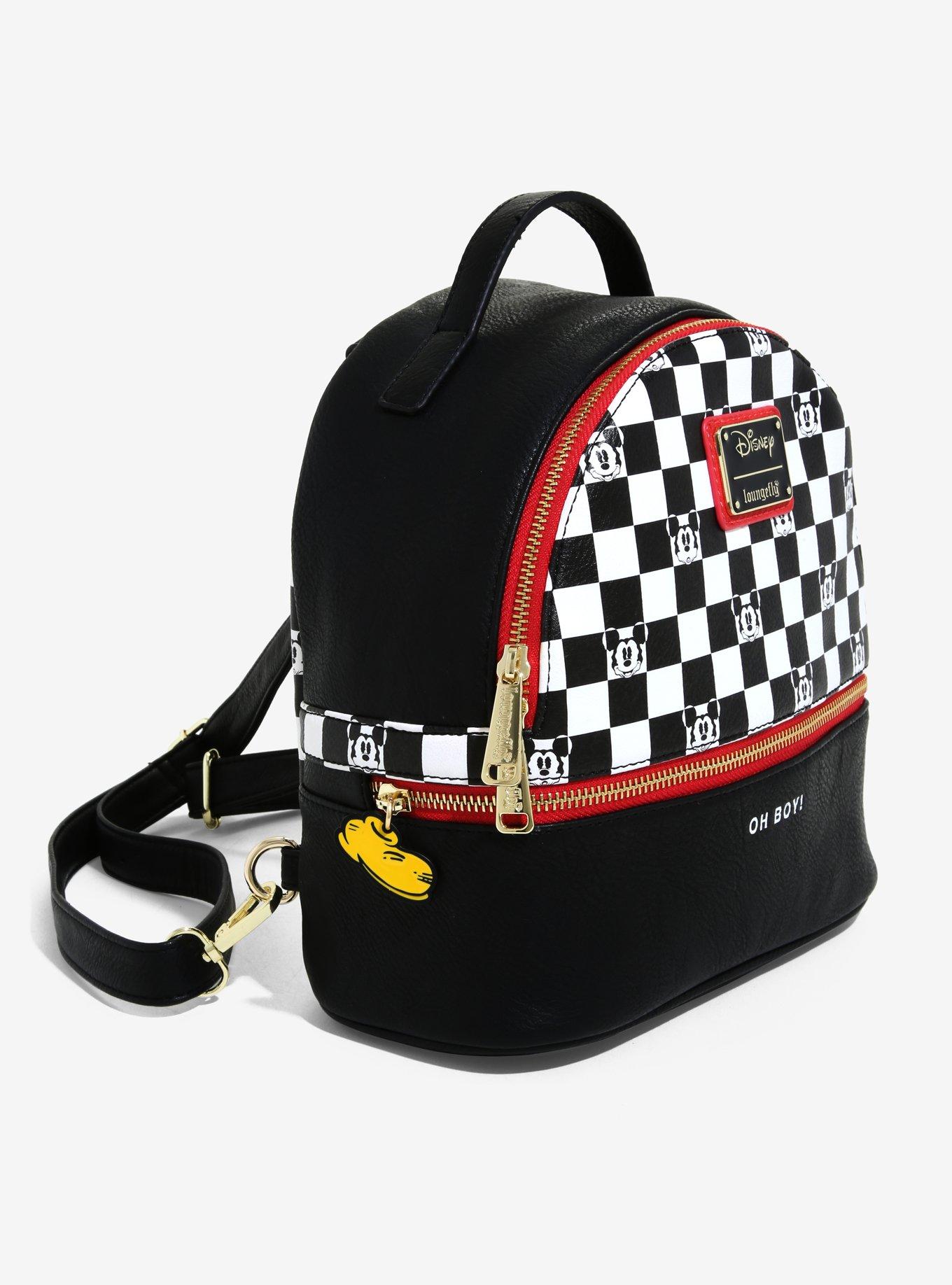 Loungefly Disney Mickey Mouse Checkered Mini Backpack - BoxLunch Exclusive, , alternate