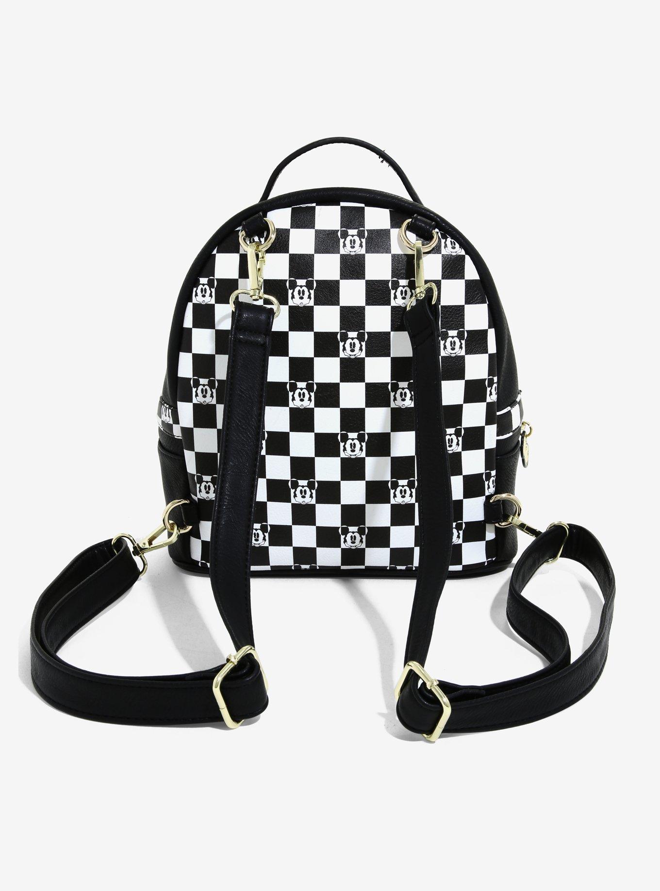 Loungefly Disney Mickey Mouse Checkered Mini Backpack - BoxLunch Exclusive, , alternate